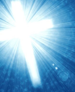 Glowing cross clipart