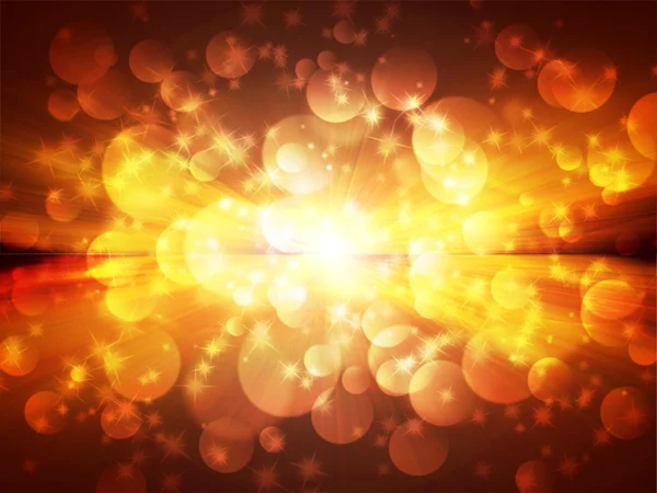 明るい光線の光と星 — ストック写真