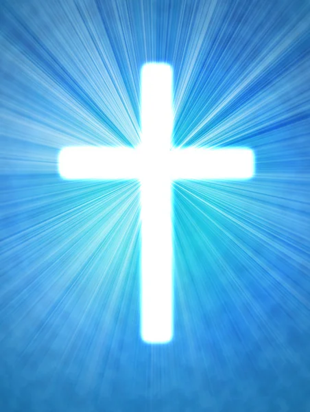 Leuchtendes Kreuz — Stockfoto