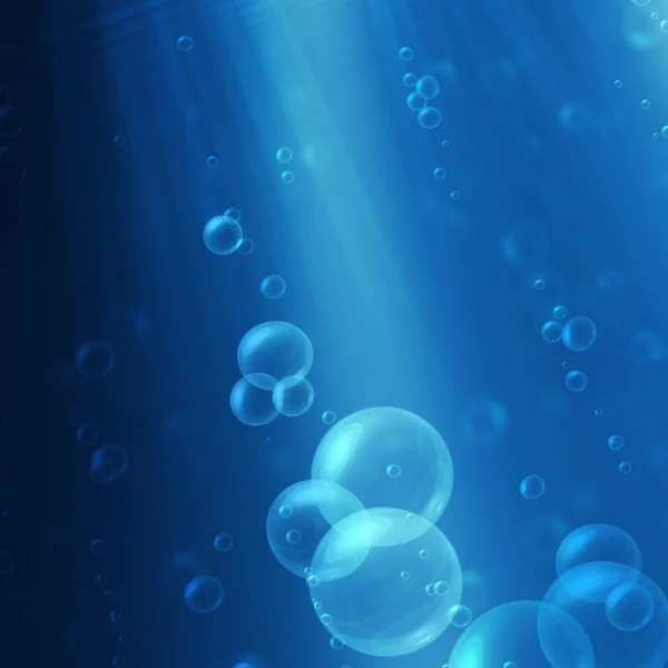Blasen unter dem Wasser — Stockfoto