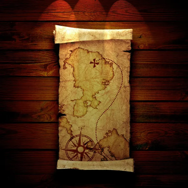 stock image Old treasure map