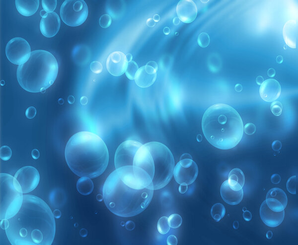 Bubbles under the water
