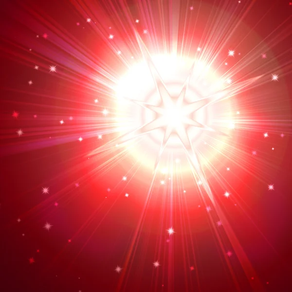 Red star flash — Stock Photo, Image