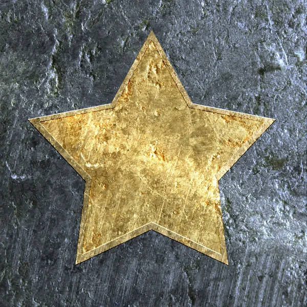 Altın metalik grunge yıldız — Stok fotoğraf