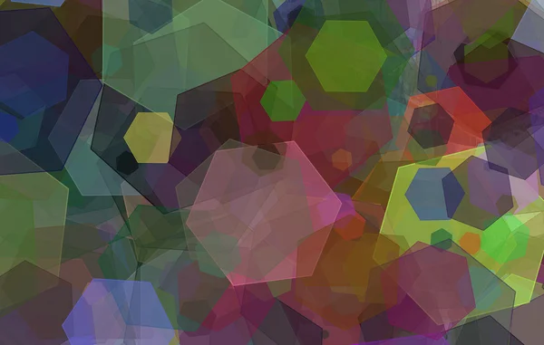 Grunge psykedeliska hexagoner — Stockfoto