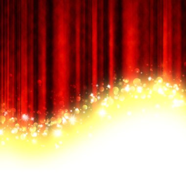 Red theater curtain clipart