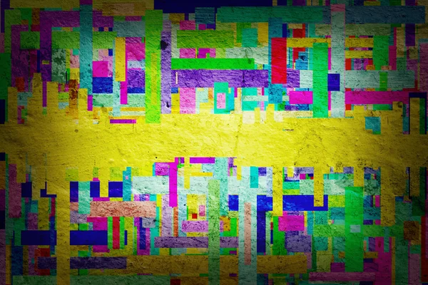 Vierkantjes op de muur grunge — Stockfoto