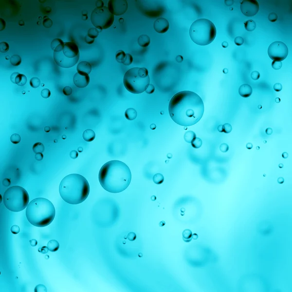 Mavi sularda kabarcıklar — Stok fotoğraf