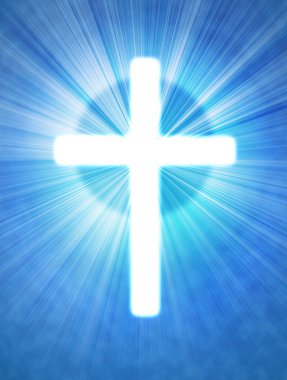 Glowing cross clipart