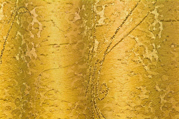 Guld siden gardiner — Stockfoto