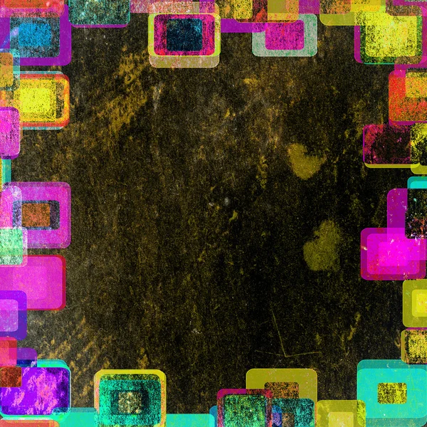 Frame squares a dark background — Stock Photo, Image