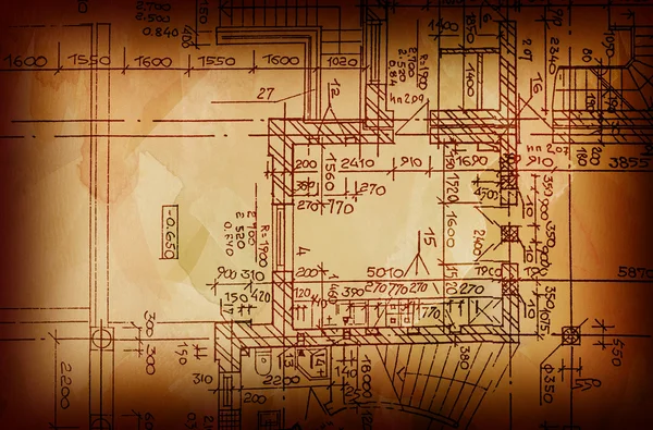 stock image Vintage architectural drawing