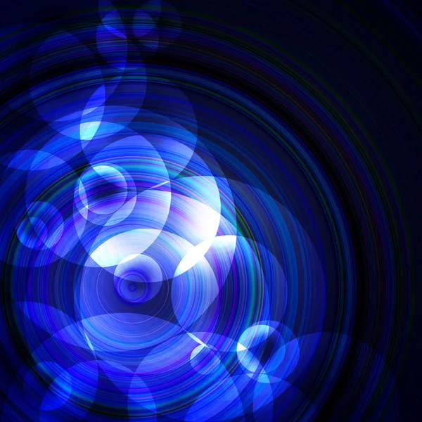 Círculos azules sobre un fondo oscuro — Foto de Stock