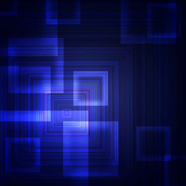 Blue squares on a dark background — Stock Photo, Image