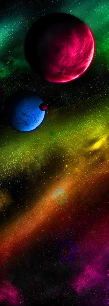Різні планети в космічному просторі — стокове фото