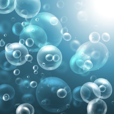 Air bubbles of water clipart