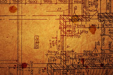 Vintage architectural drawing clipart