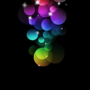 Blurred colored lights clipart