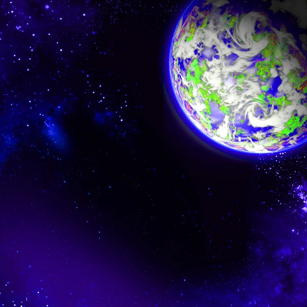 Az űrben a föld — Stock Fotó
