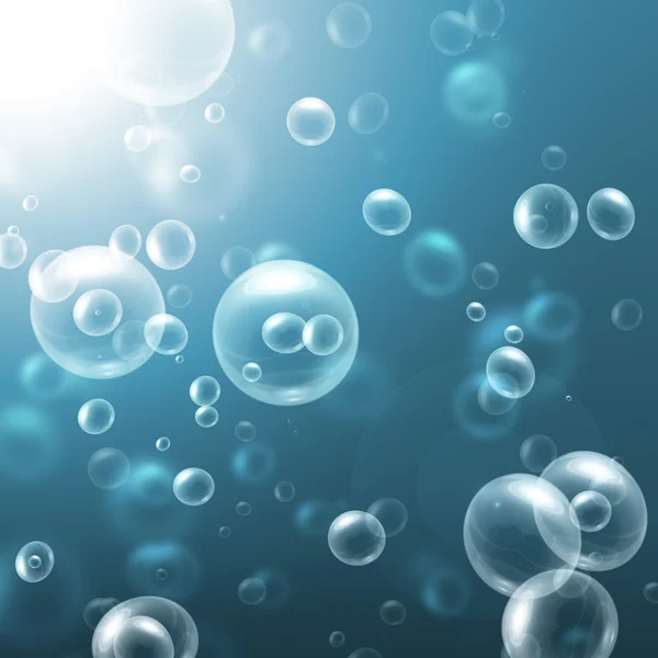 Luftblasen aus Wasser — Stockfoto