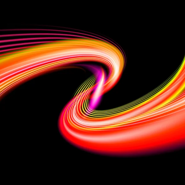 Fancy barevné vlny na tmavý — Stock fotografie