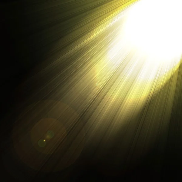 Shining rays of glare on a dark background — Stock Photo, Image