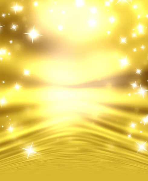 黄金的背景上的星星 — 图库照片