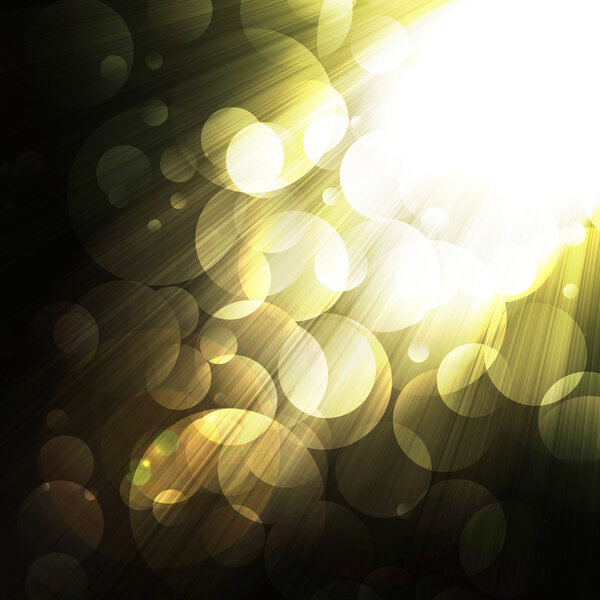 Shining rays of glare on a dark background, abstract