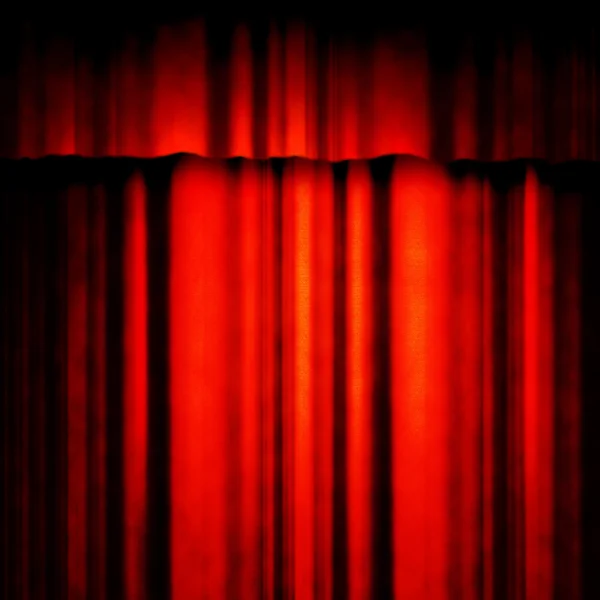 Červená divadelní opona — Stock fotografie
