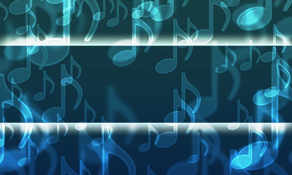 Ljus i form av musikaliska symboler — Stockfoto