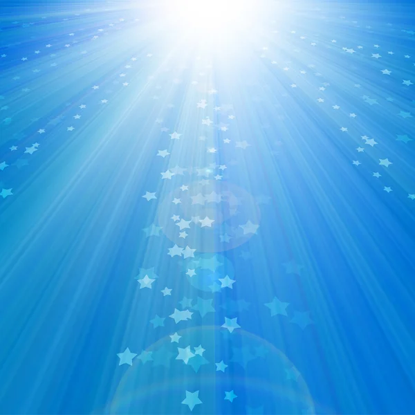 Blue sky with rays — Stock Photo, Image
