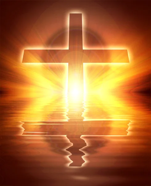 发光的十字架 — 图库照片