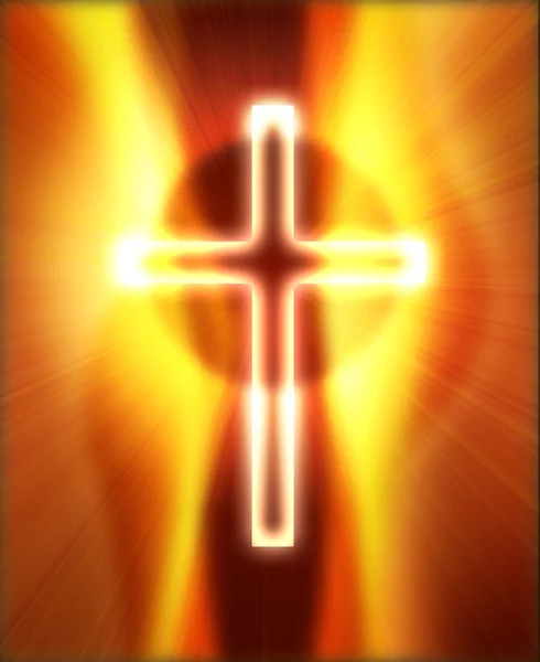 Glowing cross — Stock Photo, Image