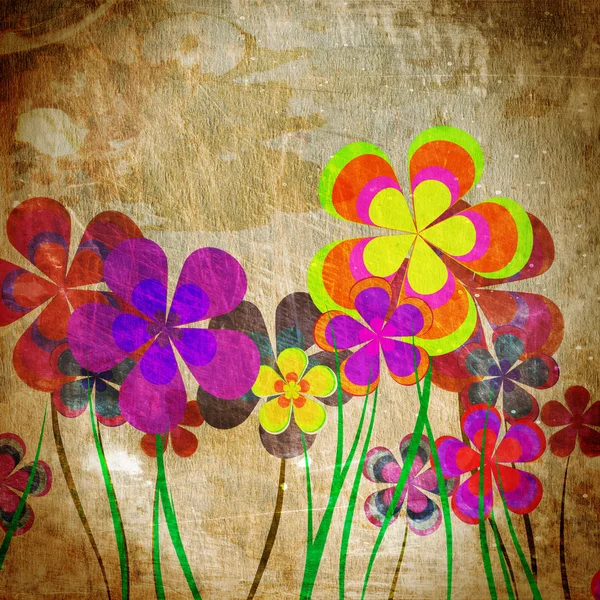 Ročník květinové pozadí — Stock fotografie