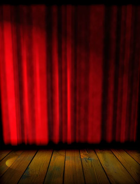 Rode theater gordijn — Stockfoto