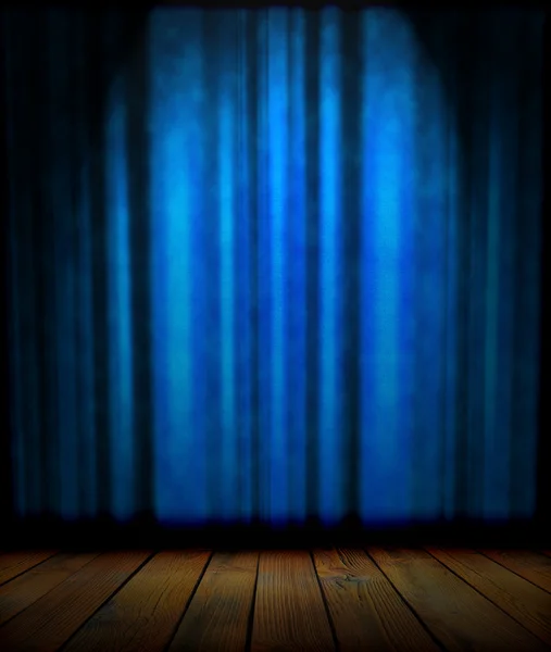 stock image Blue theater curtain