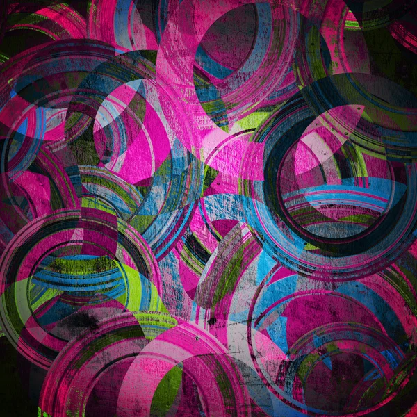 Grunge cirklar på väggen — Stockfoto