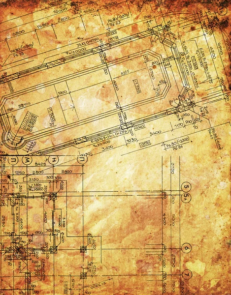 Vintage architectural drawing — Stock Photo, Image