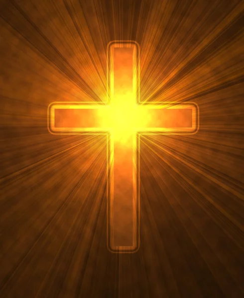 Светящийся крест — стоковое фото