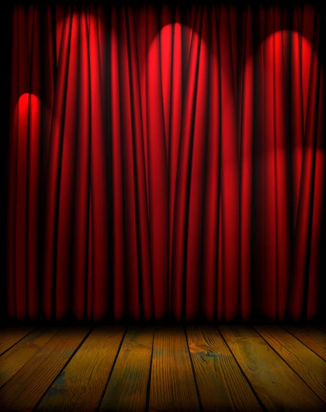 빨간 극장 커튼 — 스톡 사진