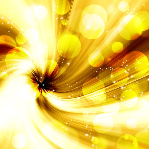 Goldener leuchtender Hintergrund mit Sternen und Kreisen — Stockfoto