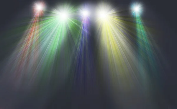 Ljust färgade spotlights — Stockfoto