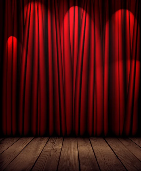 赤の劇場の幕 — ストック写真