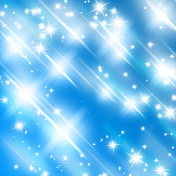 Ljus glitter på en mjuk blå — Stockfoto