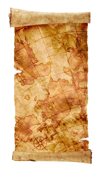 Oude scroll kaart — Stockfoto