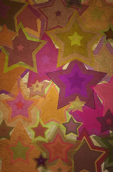 紙の上の星のグランジ — ストック写真