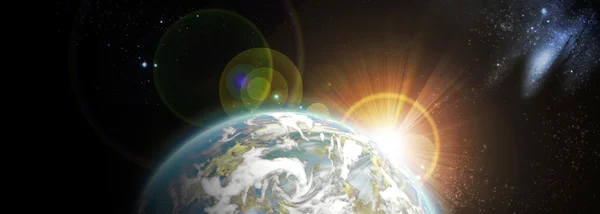 Planeta s východem slunce — Stock fotografie