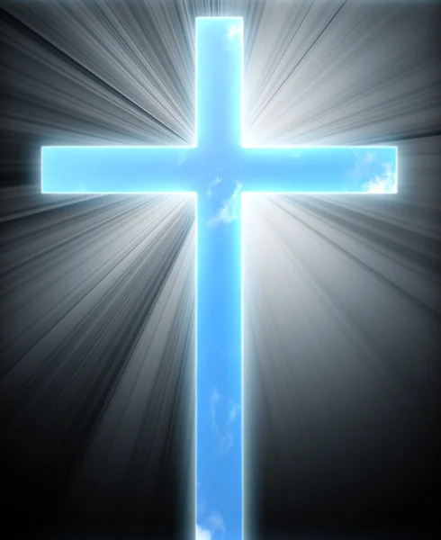 Glowing cross — Stock Photo, Image