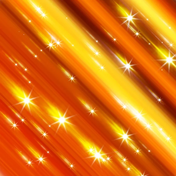 Glittering stars blurred yellow and red background — Stock Photo, Image
