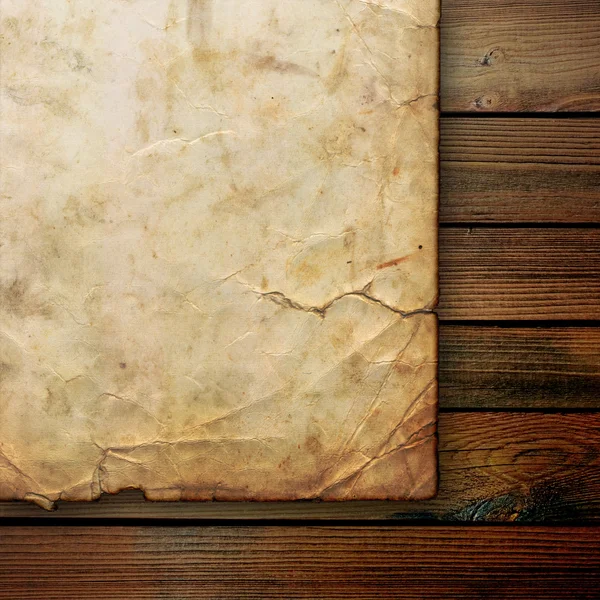 Крупный план морщинистой пергаментной бумаги — стоковое фото